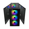 Specifications 3.5"/2.5" Universal drive brackets 3 Dedicated 2.5" drive brackets 2 included, 5 positions total Expansion slots 7 + 2 vertical Front ports 1 x USB 3.1 Gen 2 Type-C, 2 x USB 3.0, 2 x USB 2.0, Audio Total fan mounts 9 (6 + 3 with included bracket) Front fan 3 x 120/140 mm (3 x Prisma AL-14 PWM ARGB included) Top fan 3 x 120/140 mm (with cooling bracket installed) Rear fan 1 x 120/140 mm (1 x Prisma AL-14 PWM ARGB included) Bottom fan 2 x 120/140 mm Dust filters Bottom fan + PSU, front fans, top panel (with cooling bracket installed) Cable routing grommets Yes Fixed velcro straps Yes Tool-less push-to-lock Both side panels Captive thumbscrews HDD brackets, SSD brackets Left side panel Dark tint tempered glass Right side panel Dark tint tempered glass ARGB Strip 400 mm AR-4020 ARGB strip with 20 LEDs Compatibility Power supply type ATX Motherboard compatibility EATX (up to 285 mm wide) / ATX / mATX / ITX Front radiator 120/240/360 mm, 140/280 mm Top radiator With cooling bracket installed: 120/240/360 mm, 140/280 mm (max 35 mm motherboard component height) Rear radiator 120 mm Bottom radiator 120/240 mm, 140 mm PSU max length 300 mm GPU max length 440 mm CPU cooler max height 185 mm Cable routing space 23 mm Dimensions Case dimensions (LxWxH) 543 x 233 x 465 mm Case dimensions w/o feet/protrusions/screws 535 x 233 x 448 mm Net weight 12.1 kg Package dimensions (LxWxH) 535 x 325 x 650 mm Package weight 14.8 kg Package content & other Package contents Define S2 Vision RGB computer case, top filter, top radiator/fan bracket, Adjust R1 RGB controller, user manual & accessory box EAN 7340172701750 UPC 843276101756 JAN 4537694267601 Product code FD-CA-DEF-S2V-RGB-BKO-TGD