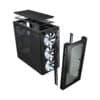 Specifications 3.5"/2.5" Universal drive brackets 3 Dedicated 2.5" drive brackets 2 included, 5 positions total Expansion slots 7 + 2 vertical Front ports 1 x USB 3.1 Gen 2 Type-C, 2 x USB 3.0, 2 x USB 2.0, Audio Total fan mounts 9 (6 + 3 with included bracket) Front fan 3 x 120/140 mm (3 x Prisma AL-14 PWM ARGB included) Top fan 3 x 120/140 mm (with cooling bracket installed) Rear fan 1 x 120/140 mm (1 x Prisma AL-14 PWM ARGB included) Bottom fan 2 x 120/140 mm Dust filters Bottom fan + PSU, front fans, top panel (with cooling bracket installed) Cable routing grommets Yes Fixed velcro straps Yes Tool-less push-to-lock Both side panels Captive thumbscrews HDD brackets, SSD brackets Left side panel Dark tint tempered glass Right side panel Dark tint tempered glass ARGB Strip 400 mm AR-4020 ARGB strip with 20 LEDs Compatibility Power supply type ATX Motherboard compatibility EATX (up to 285 mm wide) / ATX / mATX / ITX Front radiator 120/240/360 mm, 140/280 mm Top radiator With cooling bracket installed: 120/240/360 mm, 140/280 mm (max 35 mm motherboard component height) Rear radiator 120 mm Bottom radiator 120/240 mm, 140 mm PSU max length 300 mm GPU max length 440 mm CPU cooler max height 185 mm Cable routing space 23 mm Dimensions Case dimensions (LxWxH) 543 x 233 x 465 mm Case dimensions w/o feet/protrusions/screws 535 x 233 x 448 mm Net weight 12.1 kg Package dimensions (LxWxH) 535 x 325 x 650 mm Package weight 14.8 kg Package content & other Package contents Define S2 Vision RGB computer case, top filter, top radiator/fan bracket, Adjust R1 RGB controller, user manual & accessory box EAN 7340172701750 UPC 843276101756 JAN 4537694267601 Product code FD-CA-DEF-S2V-RGB-BKO-TGD