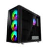 Specifications 3.5"/2.5" Universal drive brackets 3 Dedicated 2.5" drive brackets 2 included, 5 positions total Expansion slots 7 + 2 vertical Front ports 1 x USB 3.1 Gen 2 Type-C, 2 x USB 3.0, 2 x USB 2.0, Audio Total fan mounts 9 (6 + 3 with included bracket) Front fan 3 x 120/140 mm (3 x Prisma AL-14 PWM ARGB included) Top fan 3 x 120/140 mm (with cooling bracket installed) Rear fan 1 x 120/140 mm (1 x Prisma AL-14 PWM ARGB included) Bottom fan 2 x 120/140 mm Dust filters Bottom fan + PSU, front fans, top panel (with cooling bracket installed) Cable routing grommets Yes Fixed velcro straps Yes Tool-less push-to-lock Both side panels Captive thumbscrews HDD brackets, SSD brackets Left side panel Dark tint tempered glass Right side panel Dark tint tempered glass ARGB Strip 400 mm AR-4020 ARGB strip with 20 LEDs Compatibility Power supply type ATX Motherboard compatibility EATX (up to 285 mm wide) / ATX / mATX / ITX Front radiator 120/240/360 mm, 140/280 mm Top radiator With cooling bracket installed: 120/240/360 mm, 140/280 mm (max 35 mm motherboard component height) Rear radiator 120 mm Bottom radiator 120/240 mm, 140 mm PSU max length 300 mm GPU max length 440 mm CPU cooler max height 185 mm Cable routing space 23 mm Dimensions Case dimensions (LxWxH) 543 x 233 x 465 mm Case dimensions w/o feet/protrusions/screws 535 x 233 x 448 mm Net weight 12.1 kg Package dimensions (LxWxH) 535 x 325 x 650 mm Package weight 14.8 kg Package content & other Package contents Define S2 Vision RGB computer case, top filter, top radiator/fan bracket, Adjust R1 RGB controller, user manual & accessory box EAN 7340172701750 UPC 843276101756 JAN 4537694267601 Product code FD-CA-DEF-S2V-RGB-BKO-TGD