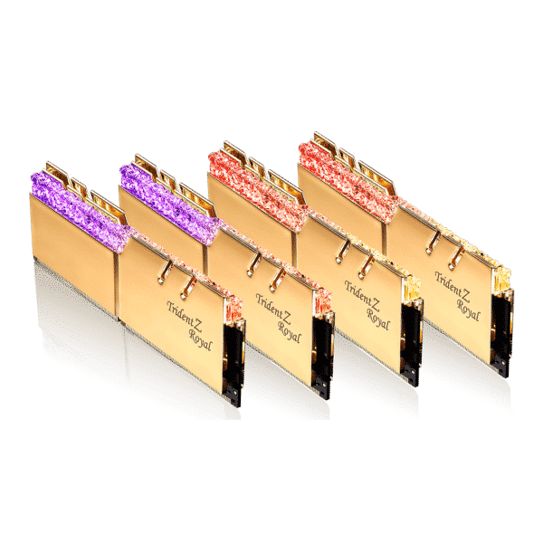 GSKILL TridentZ Royal  GOLD<br> 64GB (4x16GB) 3600MHz CL16-16-16 (F4-3600C16Q-64GTRG)