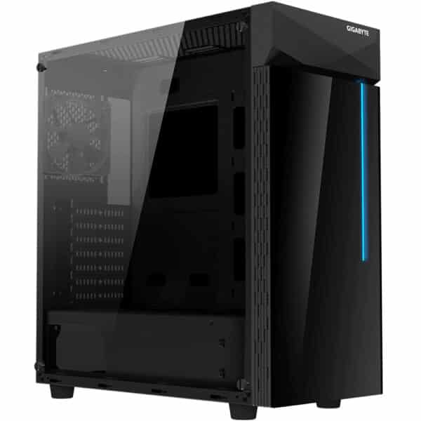 GIGABYTE CASE C200 GLASS TG Mid Tower ATX/Stylish RGB Light on Black Front panel
