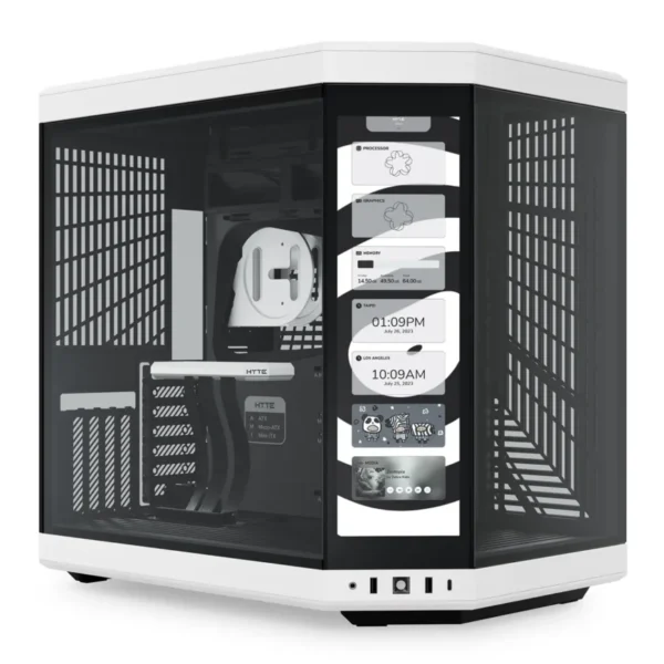 HYTE Y70 CASE W 4K TOUCH LCD WHITE BLACK