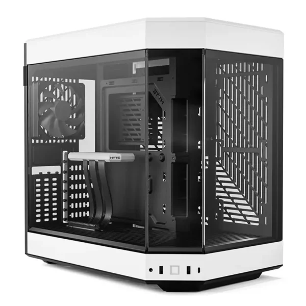 HYTE Y60 WHITE WITH 3 FANS AND RISER VERTICAL GPU MOUNT