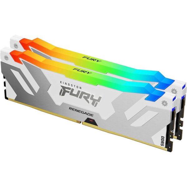Kingston DDR5 Fury RENEGADE RGB 32GB (2x16GB) 6400 CL32-39-39 KF564C32RWAK2-32 WHITE
