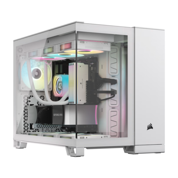 Corsair 2500X Mid-Tower Dual Chamber PC Case - White CC-9011266-WW Support BTF
