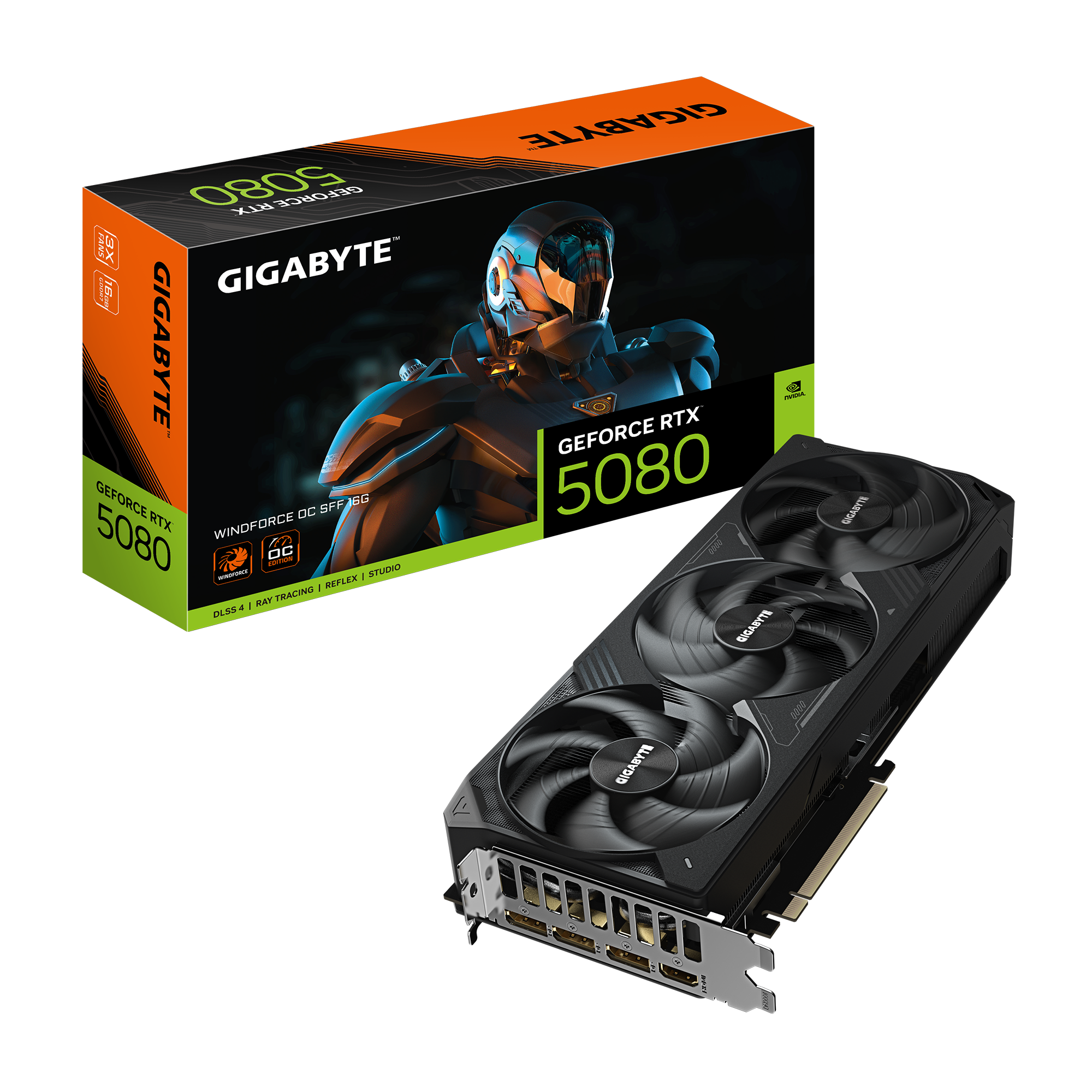 GIGABYTE RTX5080 WINDFORCE OC SFF GV-N5080WF3OC-16GD