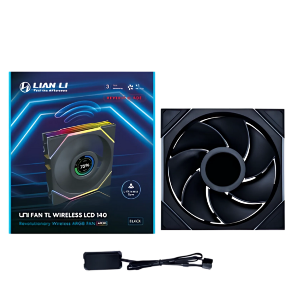 Lian Li UNI FAN TL140  REVERSE BLADE LCD Wireless 14RTLLCD1W1B