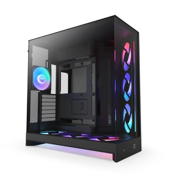 NZXT H9 Flow RGB+ PLUS Mid-Tower ATX Airflow Case Black CM-H92FB-P1