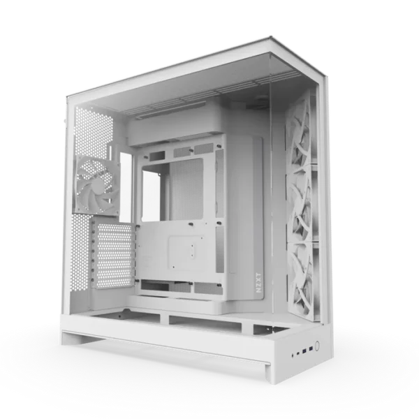 NZXT H9 Flow Mid-Tower ATX Airflow Case White CM-H92FW-01