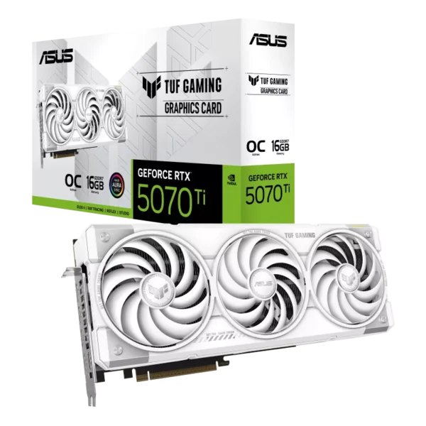 ASUS TUF RTX5070Ti 16GB GDDR7 OC Edition White  TUF-RTX5070TI-O16G-WHITE-GAMING