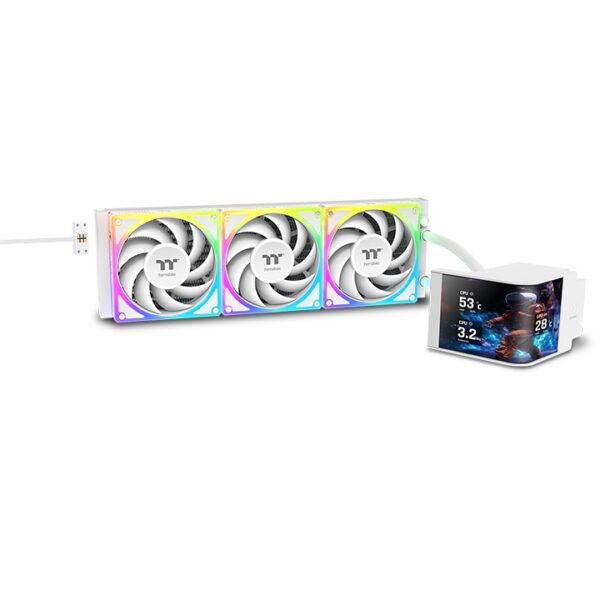 Thermaltake  MAGCurve 360 Ultra ARGB Sync AIO Liquid Cooler - Snow Edition CL-W454-PL12SW-A