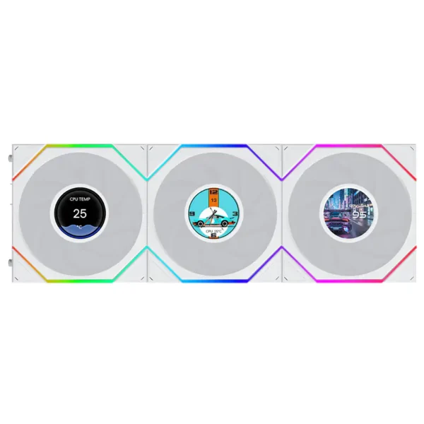 Lian Li Uni Fan TL120 LCD FLEX 120mm White P.3 (12TLLCD1F3W)