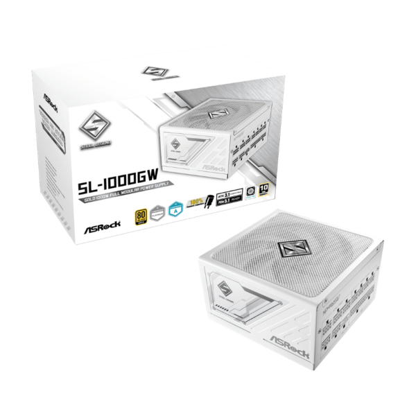 ASROCK STEEL LEGEND SL-1000GW 80+GOLD WHITE ATX 3.1 Full Modular